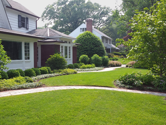 Manicured Front Lawn and Garden